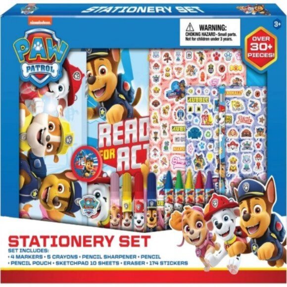 Paw Patrol 30+ Piece Stationery Set | Ages 4+ | NIB - Picture 1 of 1